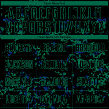 Laden Sie das Bild in den Galerie-Viewer, Custom Black Kelly Green-Royal Abstract Fragment Art Sublimation Soccer Uniform Jersey