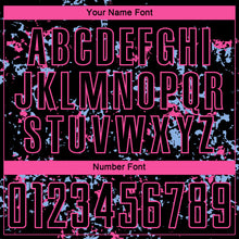 Laden Sie das Bild in den Galerie-Viewer, Custom Black Pink-Light Blue Abstract Fragment Art Sublimation Soccer Uniform Jersey