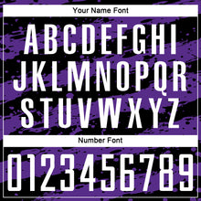 Load image into Gallery viewer, Custom Black White-Purple Splash Sublimation Soccer Uniform Jersey