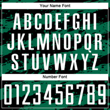 Load image into Gallery viewer, Custom Black White-Kelly Green Splash Sublimation Soccer Uniform Jersey