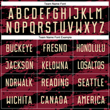 Laden Sie das Bild in den Galerie-Viewer, Custom Black Cream-Crimson Splash Sublimation Soccer Uniform Jersey