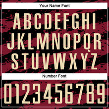 Laden Sie das Bild in den Galerie-Viewer, Custom Black Cream-Crimson Splash Sublimation Soccer Uniform Jersey