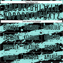 Laden Sie das Bild in den Galerie-Viewer, Custom Black Ice Blue Splash Sublimation Soccer Uniform Jersey