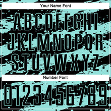 Laden Sie das Bild in den Galerie-Viewer, Custom Black Ice Blue Splash Sublimation Soccer Uniform Jersey