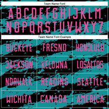 Laden Sie das Bild in den Galerie-Viewer, Custom Black Pink-Teal Splash Sublimation Soccer Uniform Jersey