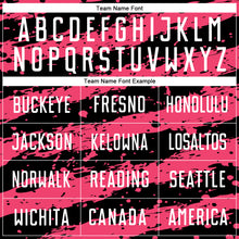 Load image into Gallery viewer, Custom Black White-Neon Pink Splash Sublimation Soccer Uniform Jersey