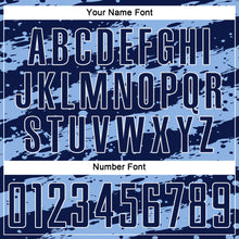 Charger l'image dans la galerie, Custom Navy Light Blue-White Splash Sublimation Soccer Uniform Jersey