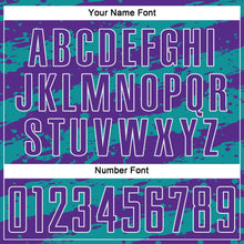 Загрузить изображение в средство просмотра галереи, Custom Purple Teal-White Splash Sublimation Soccer Uniform Jersey