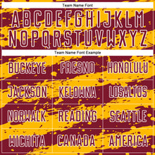 Charger l'image dans la galerie, Custom Gold Crimson-White Splash Sublimation Soccer Uniform Jersey