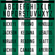 Load image into Gallery viewer, Custom White Black-Kelly Green Line Sublimation Soccer Uniform Jersey