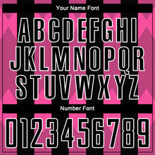 Laden Sie das Bild in den Galerie-Viewer, Custom Black Pink-White Line Sublimation Soccer Uniform Jersey
