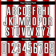 Load image into Gallery viewer, Custom Red White-Black Line Sublimation Soccer Uniform Jersey