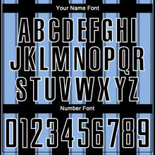 Charger l'image dans la galerie, Custom Black Light Blue-White Line Sublimation Soccer Uniform Jersey