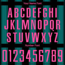 Laden Sie das Bild in den Galerie-Viewer, Custom Black Pink-Teal Line Sublimation Soccer Uniform Jersey