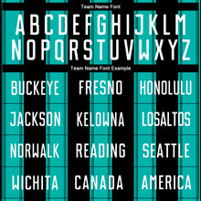 Laden Sie das Bild in den Galerie-Viewer, Custom Black White-Aqua Line Sublimation Soccer Uniform Jersey