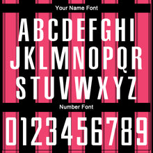 Laden Sie das Bild in den Galerie-Viewer, Custom Black White-Neon Pink Line Sublimation Soccer Uniform Jersey