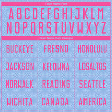 Charger l'image dans la galerie, Custom Light Blue Pink Geometric Shapes Sublimation Soccer Uniform Jersey