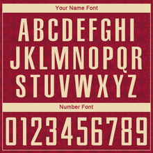 Загрузить изображение в средство просмотра галереи, Custom Crimson Cream Geometric Shapes Sublimation Soccer Uniform Jersey