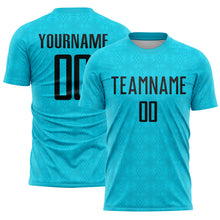 Загрузить изображение в средство просмотра галереи, Custom Lakes Blue Black Geometric Shapes Sublimation Soccer Uniform Jersey
