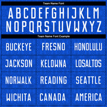 Load image into Gallery viewer, Custom Thunder Blue Black Geometric Shapes Sublimation Soccer Uniform Jersey