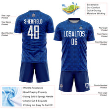 Загрузить изображение в средство просмотра галереи, Custom US Navy Blue Black Geometric Shapes Sublimation Soccer Uniform Jersey