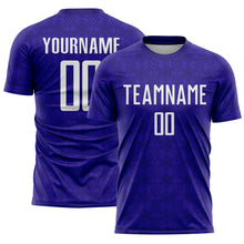 Load image into Gallery viewer, Custom Dark Purple Black Geometric Shapes Sublimation Soccer Uniform Jersey