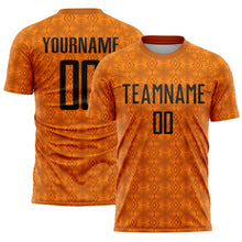 Charger l'image dans la galerie, Custom Texas Orange Black-Bay Orange Geometric Shapes Sublimation Soccer Uniform Jersey