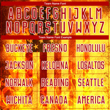 Charger l'image dans la galerie, Custom Light Yellow Red-White American Flag Flame Sublimation Soccer Uniform Jersey