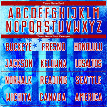 Laden Sie das Bild in den Galerie-Viewer, Custom Thunder Blue Red-White American Flag Flame Sublimation Soccer Uniform Jersey