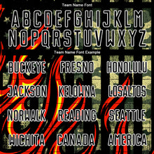 Charger l'image dans la galerie, Custom Camo Black Red-Gold Flame Sublimation Salute To Service Soccer Uniform Jersey