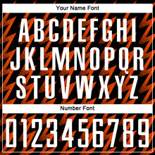 Laden Sie das Bild in den Galerie-Viewer, Custom Black White-Orange Zigzag Shape Sublimation Soccer Uniform Jersey