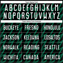 Laden Sie das Bild in den Galerie-Viewer, Custom Black White-Kelly Green Zigzag Shape Sublimation Soccer Uniform Jersey