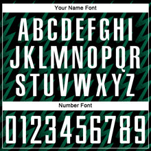 Laden Sie das Bild in den Galerie-Viewer, Custom Black White-Kelly Green Zigzag Shape Sublimation Soccer Uniform Jersey