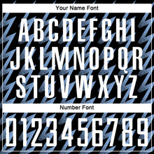 Laden Sie das Bild in den Galerie-Viewer, Custom Black White-Light Blue Zigzag Shape Sublimation Soccer Uniform Jersey