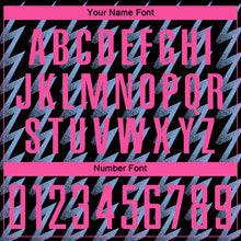 Laden Sie das Bild in den Galerie-Viewer, Custom Black Pink-Light Blue Zigzag Shape Sublimation Soccer Uniform Jersey