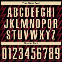 Laden Sie das Bild in den Galerie-Viewer, Custom Black Cream-Crimson Zigzag Shape Sublimation Soccer Uniform Jersey