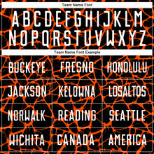 Charger l'image dans la galerie, Custom Black White-Orange Abstract Network Splash Sublimation Soccer Uniform Jersey