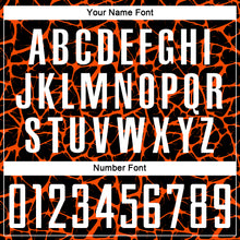 Charger l'image dans la galerie, Custom Black White-Orange Abstract Network Splash Sublimation Soccer Uniform Jersey