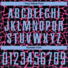 Загрузить изображение в средство просмотра галереи, Custom Black Light Blue-Pink Abstract Network Splash Sublimation Soccer Uniform Jersey