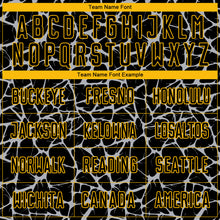 Charger l'image dans la galerie, Custom Black Gray-Gold Abstract Network Splash Sublimation Soccer Uniform Jersey