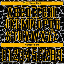 Charger l'image dans la galerie, Custom Black Gray-Gold Abstract Network Splash Sublimation Soccer Uniform Jersey