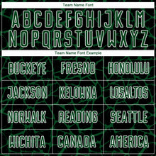 Charger l'image dans la galerie, Custom Black Green-White Abstract Network Splash Sublimation Soccer Uniform Jersey