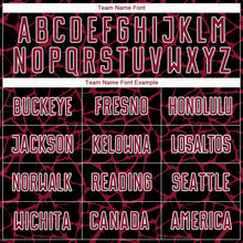 Laden Sie das Bild in den Galerie-Viewer, Custom Black Crimson-White Abstract Network Splash Sublimation Soccer Uniform Jersey