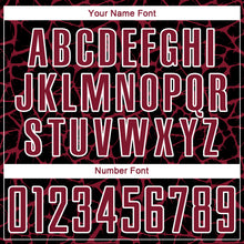 Laden Sie das Bild in den Galerie-Viewer, Custom Black Crimson-White Abstract Network Splash Sublimation Soccer Uniform Jersey