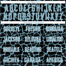 Charger l'image dans la galerie, Custom Black Shadow Blue-White Abstract Network Splash Sublimation Soccer Uniform Jersey