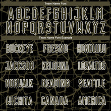 Charger l'image dans la galerie, Custom Black Olive-White Abstract Network Splash Sublimation Soccer Uniform Jersey