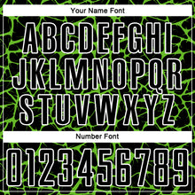 Charger l'image dans la galerie, Custom Black Aurora Green-White Abstract Network Splash Sublimation Soccer Uniform Jersey