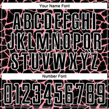 Charger l'image dans la galerie, Custom Black Medium Pink-White Abstract Network Splash Sublimation Soccer Uniform Jersey