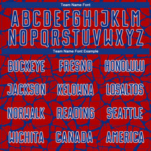 Charger l'image dans la galerie, Custom Red Royal-White Abstract Network Splash Sublimation Soccer Uniform Jersey