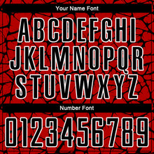 Charger l'image dans la galerie, Custom Red Black-White Abstract Network Splash Sublimation Soccer Uniform Jersey